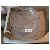 Heavy Glass Bowl & Serving Tray