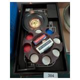 Miniature Las Vegas Game, Poker Chips &