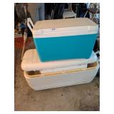 (3) Large Coolers