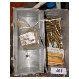 Old Lunch Box w/ Bullets Marked 30-30