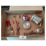 Vintage Red Handled Children's Cookware