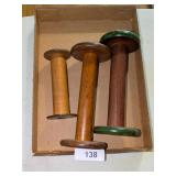 (3) Vintage Thread Spools