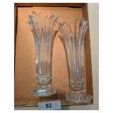 (2) Crystal Vases