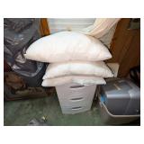 Plastic Three Drawer Storage Unit + (3) Pillows