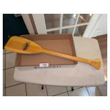 Small Wooden Boat Oar Decor Feather Brand