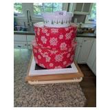 (2) Small Bulletin Boards, (2) Christmas Boxes &