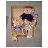 (2) Brass Button Bears