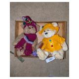 (2) Brass Button Bears