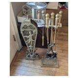 Brass Screen & Fireplace Tools