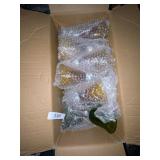 Large Green & Gold Water Goblets