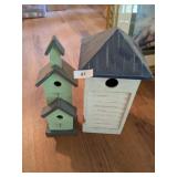 (2) Decorative Birdhouses
