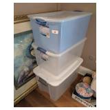 (3) Totes w/ Lids