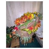 Assorted Grapevine Wreaths & Fall Foliage