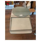 Glass Serving Tray & Oval Mirror