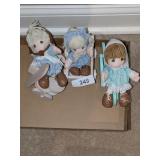 (3) Plush Precious Moments w/ Accessories