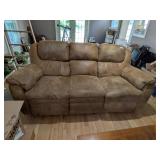 Leather Like Couch w/ Reclining Ends