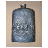 Vintage Alcohol Flask Silver Plated