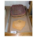 Longaberger Basket & (2) Longaberger Trivets
