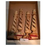 (4) Very Unique Candlestick Holders