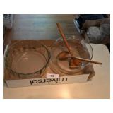 (2) Large Salad Bowls w/ Wood Salad Servers