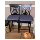 (2) Wooden Bar Stools -**