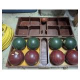 Wood Case w/ Bocce Balls