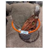 Plastic Basketball Theme Trash Can, Plush Bunny &