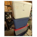 (3) Storage Totes + (1) Styrofoam Chest