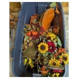 Fall Decor in Large Tote w/ Lid