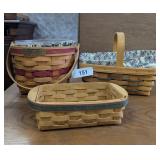 (3) Longaberger Baskets & (2) Liners