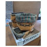 (3) Longaberger Baskets w/ Liners