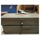 (2) Vintage Metal Tool Boxes