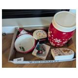 Christmas Cookie Jar, Bowl, Sign, More