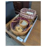 (3) Longaberger Baskets + A Pie Shaped Trivet