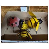 Landscape Decor / Honey Bees & Beetle Bug