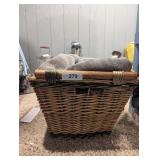 Large Decorative Basket Full of Towels