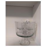 Trifle Bowl w/ (2) Small Matching Pieces