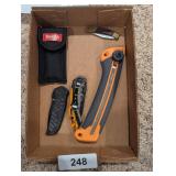Folding Knives + A Sharpening Stone