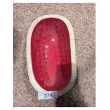 Ceramic Watermelon Bowl Marked 1969