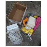 Plastic First Aid Kit w/ Partial Contents, +