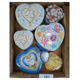 Box Lot of Brighton Tins Heart Shaped