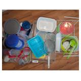 Assorted Plastic Storage Containers + Other