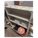 Wood Book Shelf w/ Stenciled Frogs