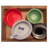 (4) Dog Bowls