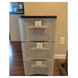 Plastic Three Drawer Storage Unit
