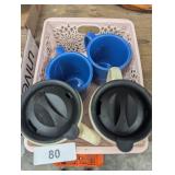 (2) Longaberger Coffee Cups + (2) Travel Cups