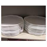 (18) Milk Glass Snack Plates [No Cups]
