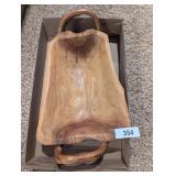 Unique Handmade Wood Bowl w/ Handles