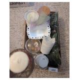 Scentsy Wax Melter, Milk Glass Planter &