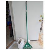 Watering Can Decor + Small Plastic Rake